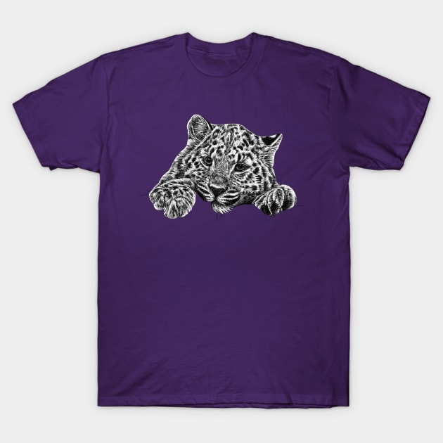 Amur leopard cub T-Shirt by lorendowding